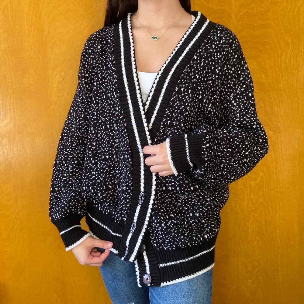 Black and white cardigan